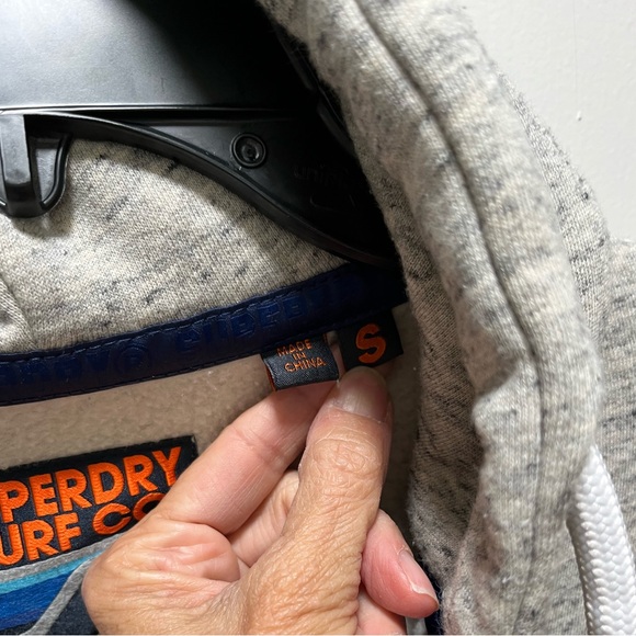 Superdry And Co Ticket Type Stripe Zip Hoodie. Small - Picture 4 of 7